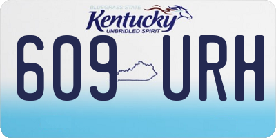 KY license plate 609URH