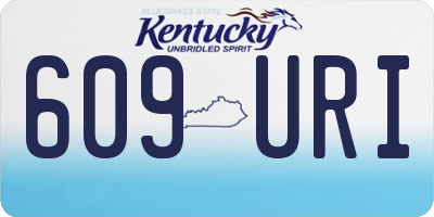 KY license plate 609URI