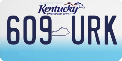 KY license plate 609URK