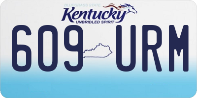 KY license plate 609URM