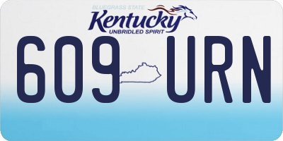 KY license plate 609URN