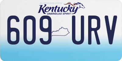 KY license plate 609URV