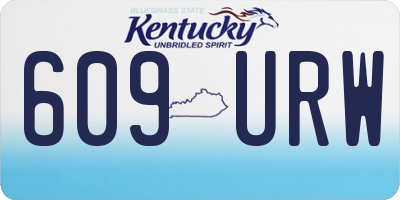 KY license plate 609URW