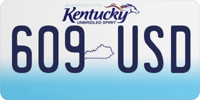 KY license plate 609USD