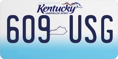 KY license plate 609USG