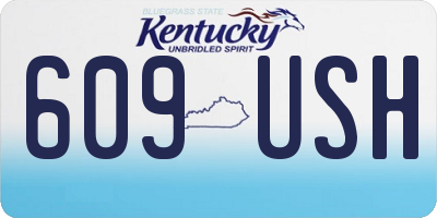 KY license plate 609USH