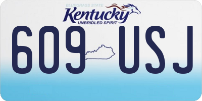 KY license plate 609USJ