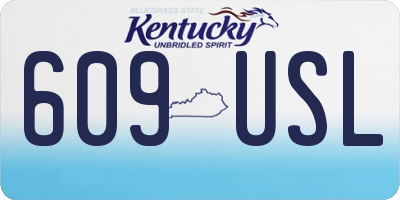 KY license plate 609USL