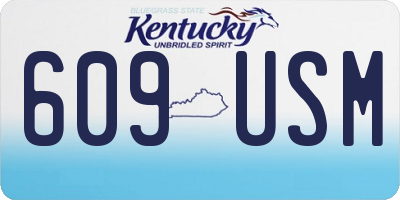 KY license plate 609USM