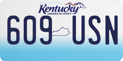 KY license plate 609USN