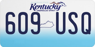 KY license plate 609USQ