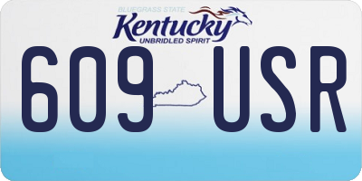 KY license plate 609USR