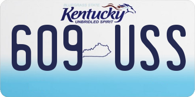 KY license plate 609USS