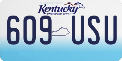 KY license plate 609USU
