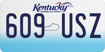 KY license plate 609USZ