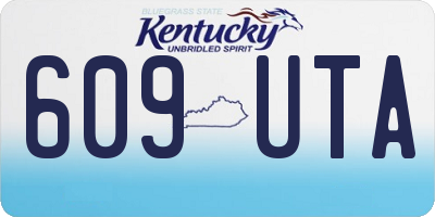 KY license plate 609UTA