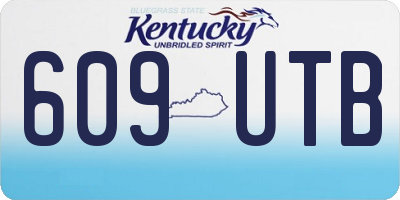 KY license plate 609UTB