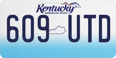 KY license plate 609UTD