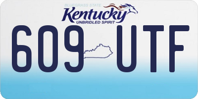 KY license plate 609UTF