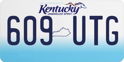 KY license plate 609UTG