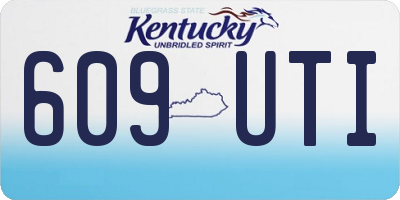 KY license plate 609UTI