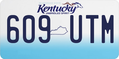KY license plate 609UTM