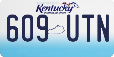 KY license plate 609UTN