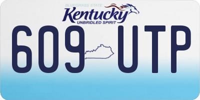 KY license plate 609UTP