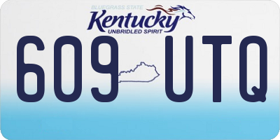 KY license plate 609UTQ