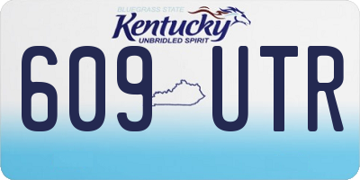KY license plate 609UTR