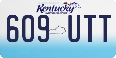 KY license plate 609UTT