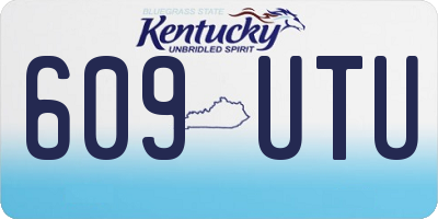 KY license plate 609UTU