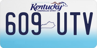 KY license plate 609UTV