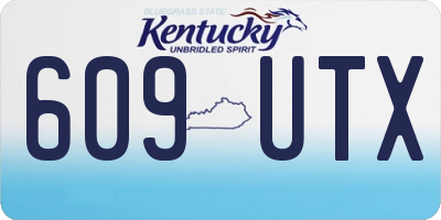 KY license plate 609UTX