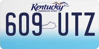 KY license plate 609UTZ