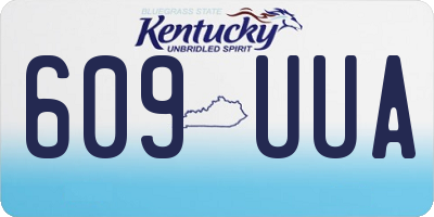KY license plate 609UUA