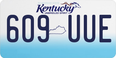 KY license plate 609UUE