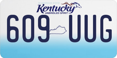 KY license plate 609UUG