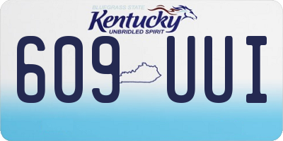 KY license plate 609UUI