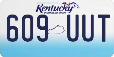 KY license plate 609UUT