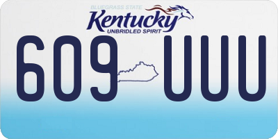 KY license plate 609UUU
