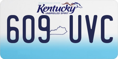 KY license plate 609UVC