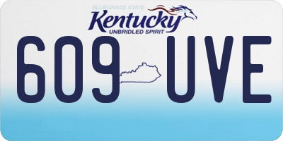 KY license plate 609UVE