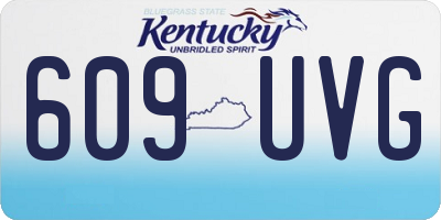 KY license plate 609UVG
