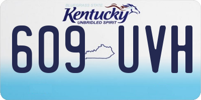 KY license plate 609UVH