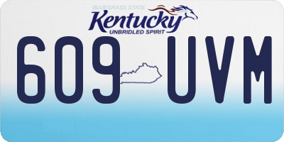 KY license plate 609UVM