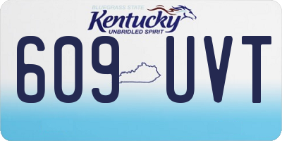 KY license plate 609UVT