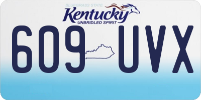 KY license plate 609UVX