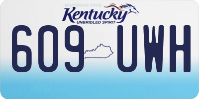 KY license plate 609UWH