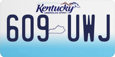 KY license plate 609UWJ